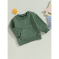 thumbnail image 3 of Bagilaanoe Toddler Baby Girl Boy Casual Sweatshirt Long Sleeve Pullover 6M 12M 18M 24M 3T 4T Kids Fall Loose Tee Tops, 3 of 8