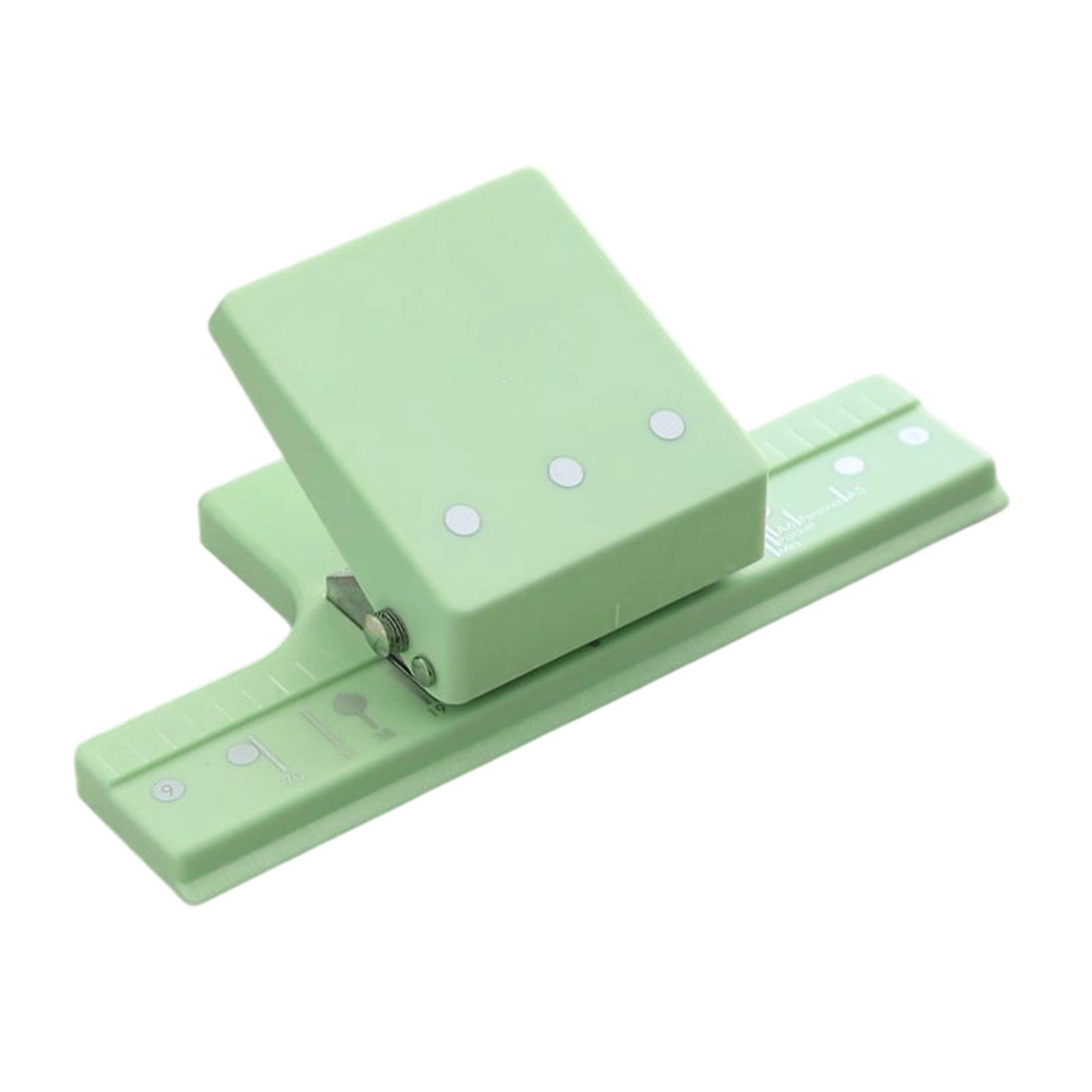 Milageto 3 Hole Punch Hole Puncher Photos Crafting Home 5 Sheet Capacity Office Classroom Green