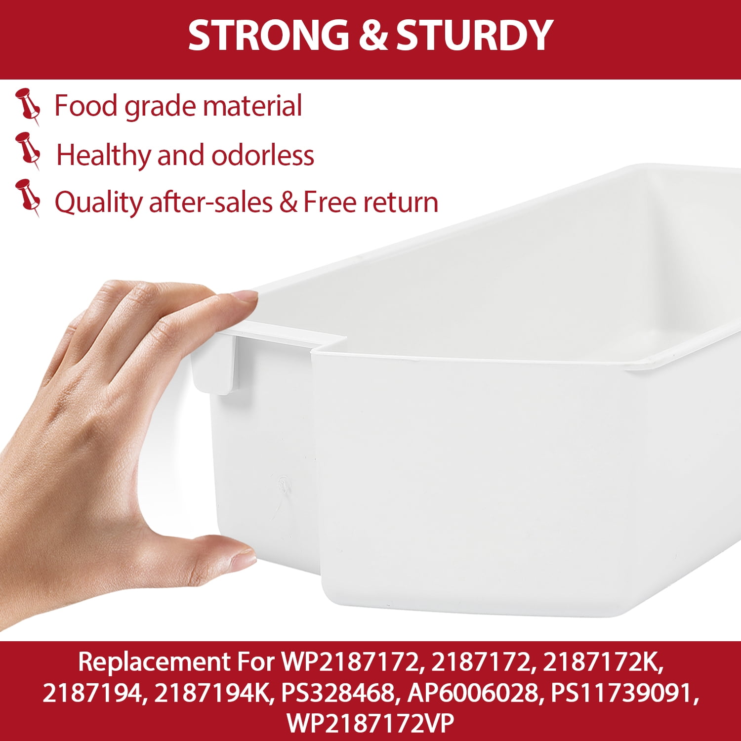 Kojem 3 Packs 2187172 Refrigerator Door Bin Shelf