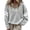 Gray #68, variant on Womens Varsity Striped Sweatshirt Oversized Drop Shoulder pullover Crew Neck Long Sleeve Lightweight Tops Army Green S