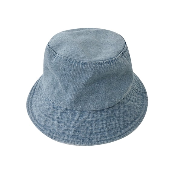 Denim Fisherman Hat Wide Brim Lightweight Summer Bucket Hat for Men Women
