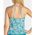 thumbnail image 2 of Raisins Juniors' Glow Rosalie Island Strappy Tankini Top, Teal, Small, 2 of 2