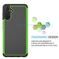 thumbnail image 2 of Pour Samsung Galaxy A14 5G Étui, Double Couche Protectrice Robuste Étui de Téléphone Cellulaire Antichoc Robuste avec Dos Texturé Antidérapant - Protection Militaire Pare-Chocs Robuste - 2023, 6.6 Pouces ( Noir ), 2 of 7