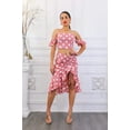 thumbnail image 3 of Polkadot Printed Crop Top and Midi Skirt with Ruching, 3 of 6