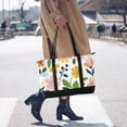 thumbnail image 4 of FORMRS Canvas Laptop Tote Bag for Women with 15.6" Computer Compartments Shoulder Handbag, Retro Yellow Floral, 4 of 7
