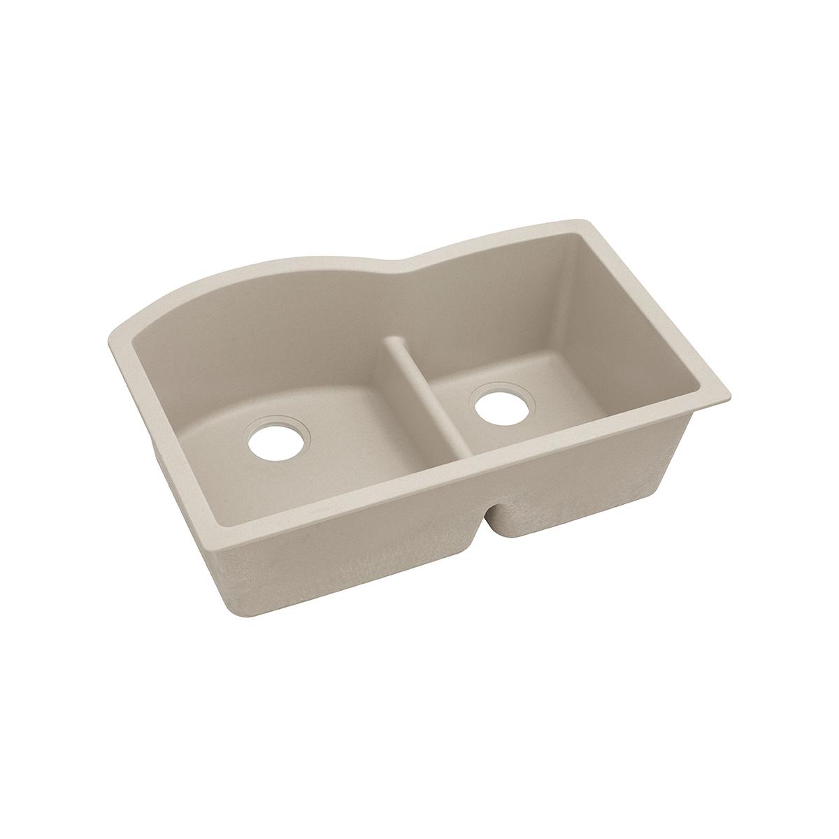Elkay ELGHU3322RPT0 Quartz Classic 33" x 22" x 10", Offset 60/40 Double