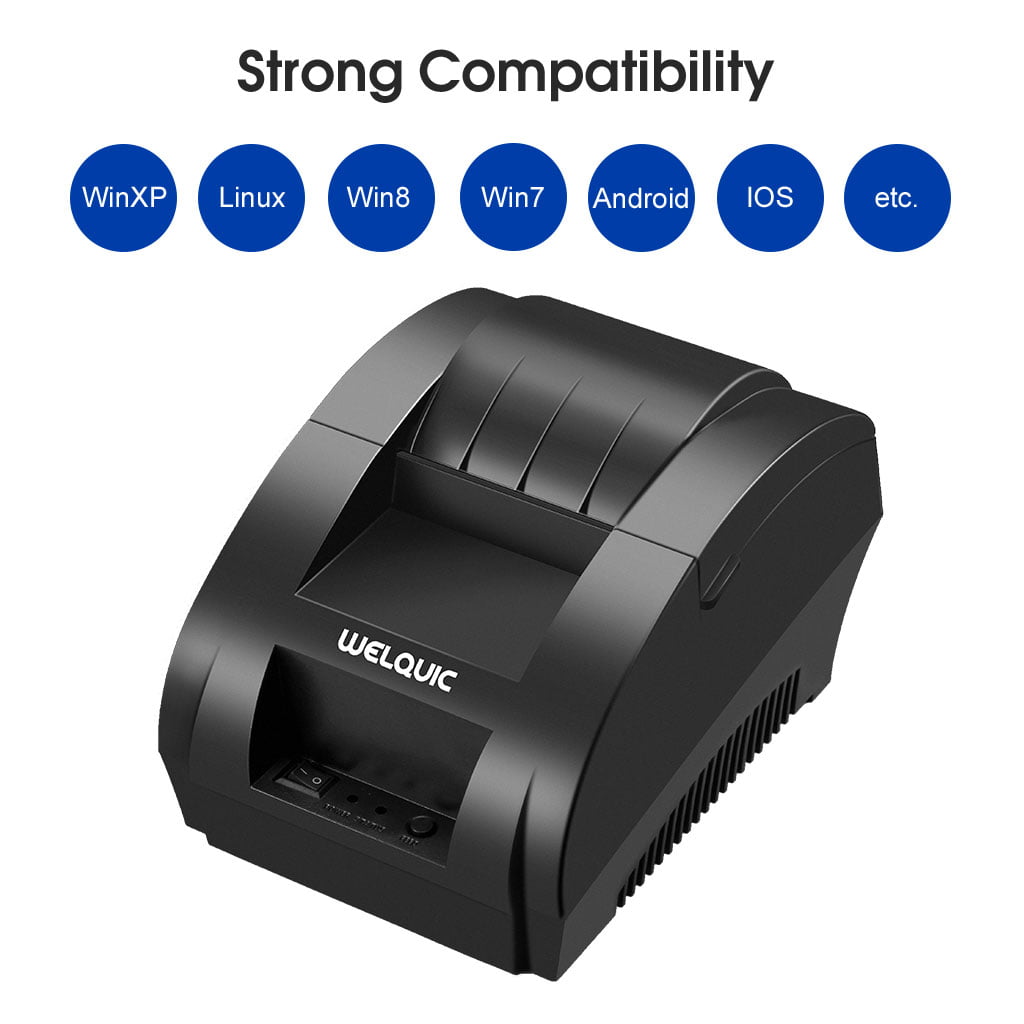 USB Thermal Receipt Printer TEROW 58mm Mini Small Portable Label Printer with High Speed Printing Compatible with ESC/POS Print Commands Set Easy to Setup 
