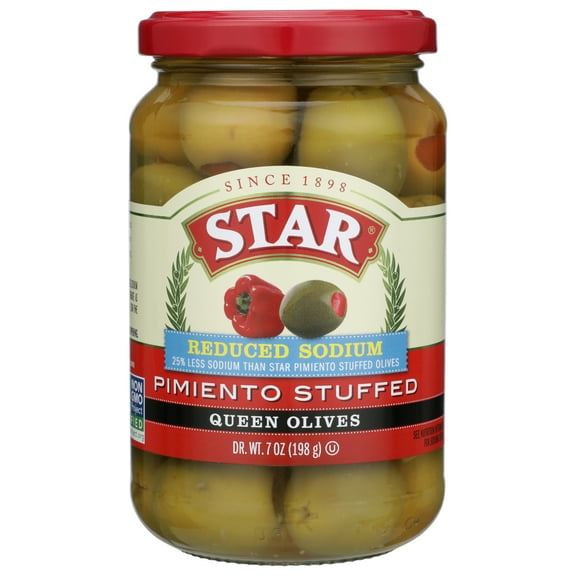 Star® Pimiento Stuffed Queen Olives 7 oz Glass Jar