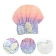 thumbnail image 3 of Unique Bargains 1 Pc Water-absorbent Bow Gradient Hair Towel for Bathroom Green Coral Fleece, 3 of 5