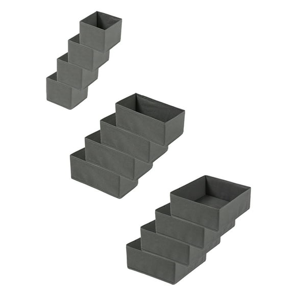 Teuuea 12Pcs Foldable Clothing Storage Organizers, Underwear Fabric Closet Dividers Basket