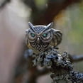 thumbnail image 3 of Vintage Owl Ring for Women, Animal Carved Pattern Alloy Rings, Fashion Jewelry for Festivals, Individually Packed, 3 of 5