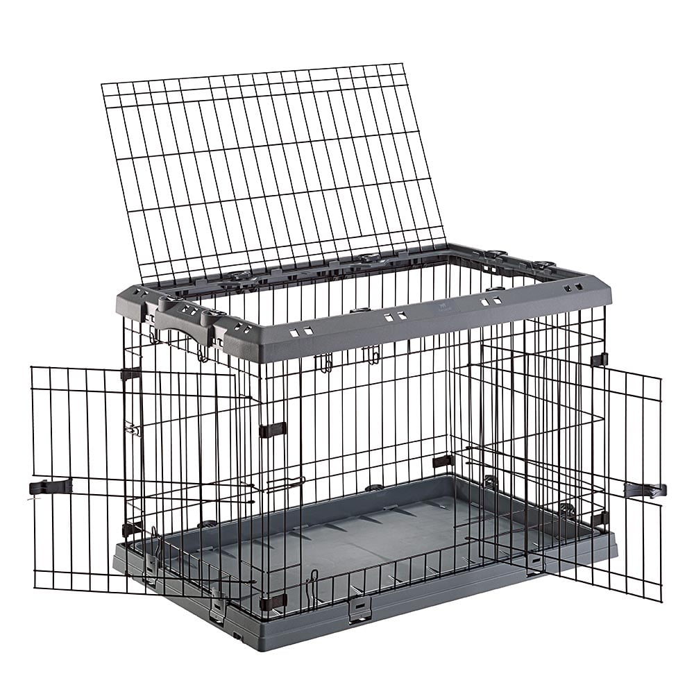 Superior Hybrid ECO Dog Crate and Playpen, 36-inch Dog Crate, Gray