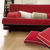Home Trends Cotton Duck Contrast Cord Futon Cover, Red
