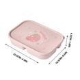 thumbnail image 2 of Dvkptbk Lunch Box Fruit Bento Box Plastic Compartmentalized Lunch Box for Students and Office Workers Portable Microwave Heating Lunch Box Camping Essentials, 2 of 3