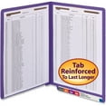 thumbnail image 3 of Smead 25550 WaterShed CutLess Straight Tab Letter Size 2-Fastener Folders - Purple (50/Box), 3 of 7