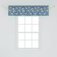 thumbnail image 2 of Ambesonne Nautical Window Valance, Sea Animal Crabs Pattern, 42" x 12", Sea Blue and Pale Orange, 2 of 3