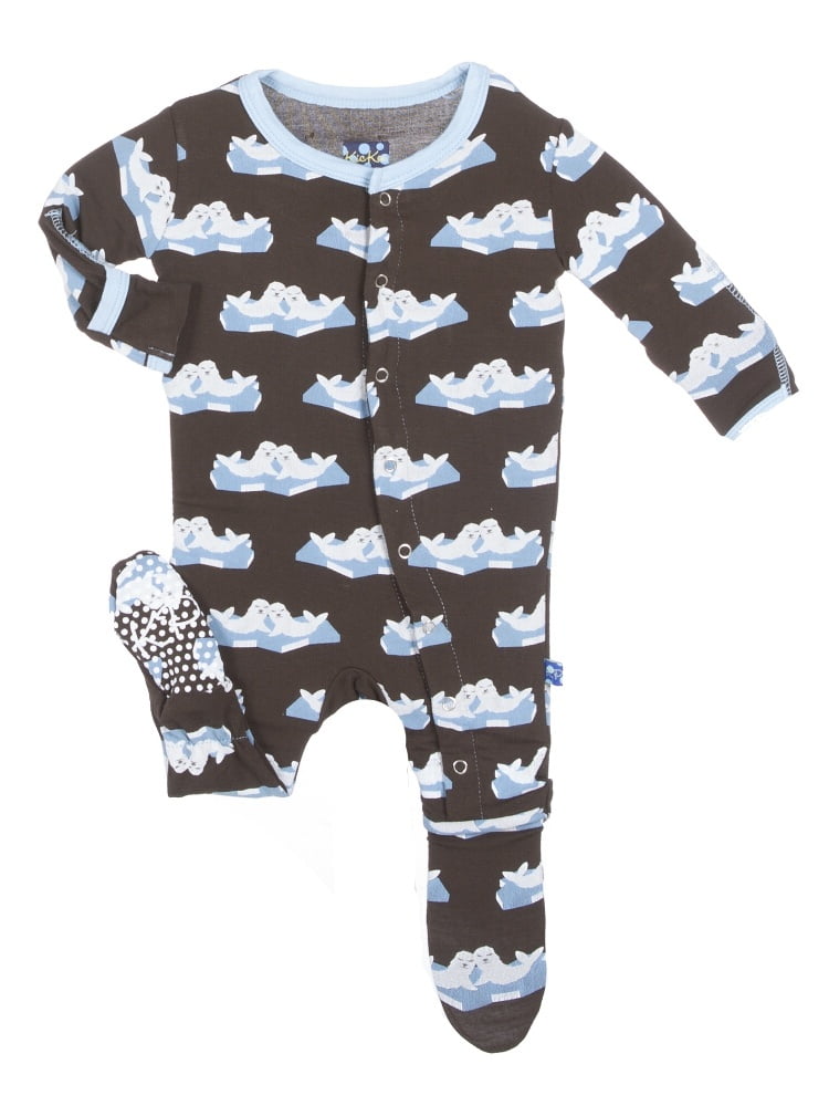 KicKee Pants Baby Boys Footie Bark Seals