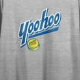 thumbnail image 2 of Yoo-hoo Logo Art Crew Neck Short Sleeve Gray Heather Women's Crop Top
-Large, 2 of 3