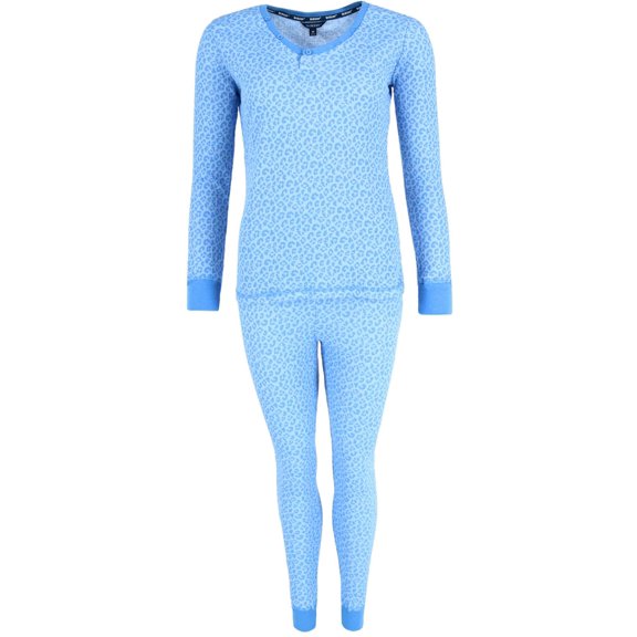 Sportlife Brands LLC Printed Waffle Weave Thermal Top and Bottom Set (Women)