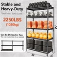 thumbnail image 2 of JERFIT 5-Tier Heavy Duty Storage Shelves Rack, 2250 lbs Capacity, Adjustable Steel Shelving Unit, Boltless Garage Shelves for Organizing, Black, 2 of 10