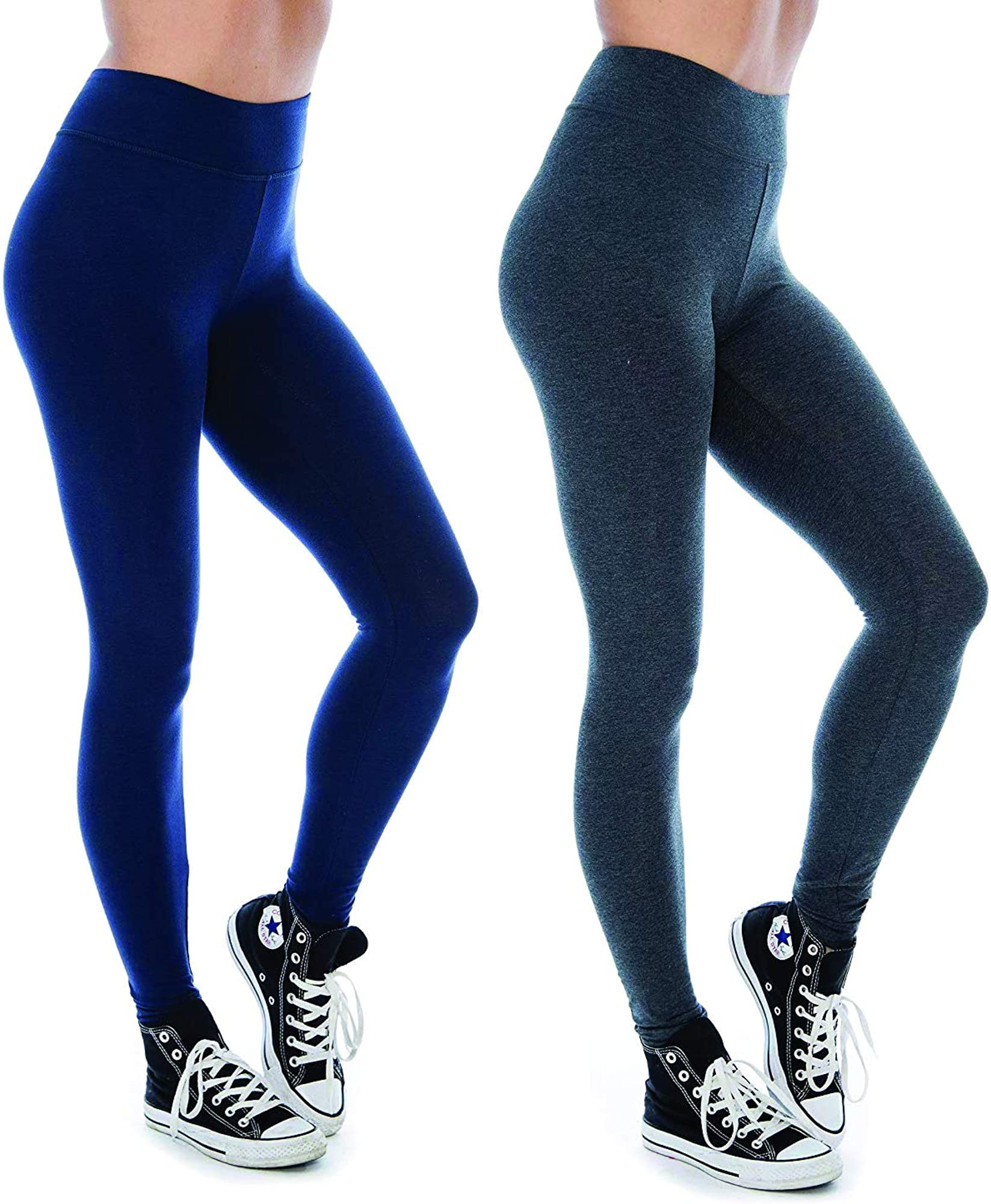 The Lovely Women & Plus Soft Cotton Active Stretch Ankle Length Lightweight Leggings
