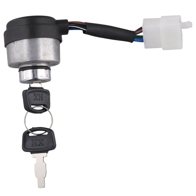 4 Wire Ignition Key Switch with Keys Door Locks Fit for 2-5KW Gasoline Generators Fits Gas Generator