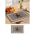 thumbnail image 5 of Country Country Star Placemats Set of 4,Wipeable Washable Table Mats for Dining Tables,Retro Black Plaid Retro Linen Place Mats for Kitchen Event Party Tabletop Decor, 5 of 7