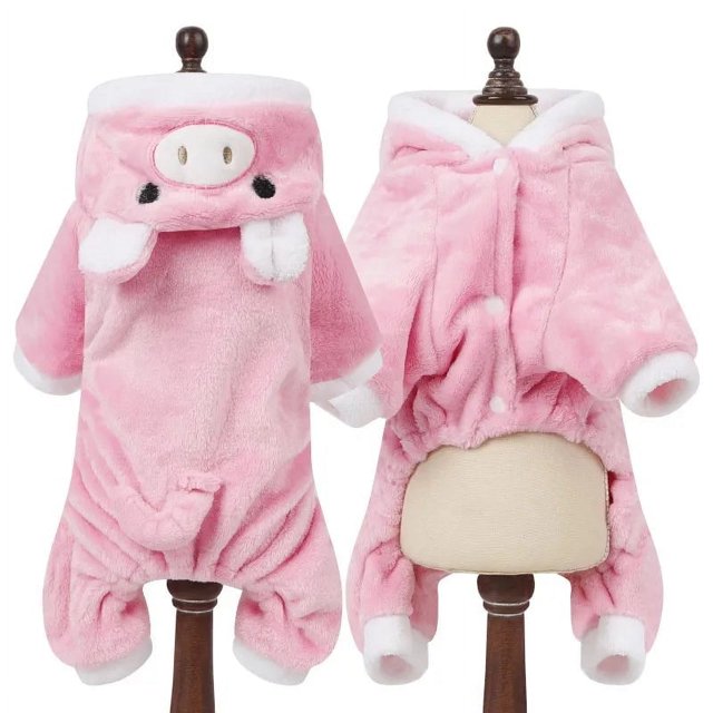 Pet Dog Clothes Soft Warm Fleece Dogs Jumpsuits Pet Clothing for Small Dogs Puppy Cats Hoodies Chihuahua Yorkshire Costume Coats ShopWise Round