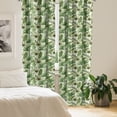 thumbnail image 3 of Ambesonne Leaves Window Curtains, Hawaiian Elements in Green, Each 28" W x 95" L, Green Cream Pale Green, 3 of 5