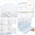 thumbnail image 2 of Renwick 41" Four Feeders Double-Door Metal Birdcage with Slide-Out Tray,White, 2 of 7