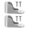 thumbnail image 1 of Los soportes de la varilla del armario de 2 unids admiten la base de la brida del zócalo de la varilla del armario (plata), 1 of 5