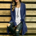 thumbnail image 6 of Casual Cardigans for Women Solid Linen-cotton Long Sleeve Cardigans for Daily Wear, 6 of 7