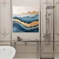 thumbnail image 4 of Wall Art Prints, Teal Golden Framed Canvas Prints for Bedroom Living Room Bathroom Office, Modern Oil Painting Art Gallery Wrap Wall Art Poster for Gifts Home Decor 20"x20", 4 of 9