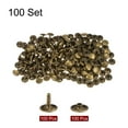 thumbnail image 3 of Unique Bargains 100 Sets Leather Rivets 12 x 12mm Metal with 3 Setter Tools, Bronze, 3 of 7