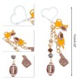 thumbnail image 2 of Unique Bargains 1 Pc Handbag Charms Keychains Heart-shaped Clasp Bag Accessories Brown, 2 of 5