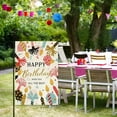 thumbnail image 2 of Happy Birthday House Flag 12.5 x 18 Inch Double Sided Burlap Spring Summer Colorful Party Decor Balloons Candles Cupcakes Festive Large Yard Flag Holiday Seasonal Outdoor Outside Decoration, 2 of 4