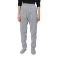 thumbnail image 2 of Letdown Footies Pajamas Pant Women Solid Elastic High Waist Warm Loungewear Bottom Winter Thermal Trousers (Grey,XXL), 2 of 8