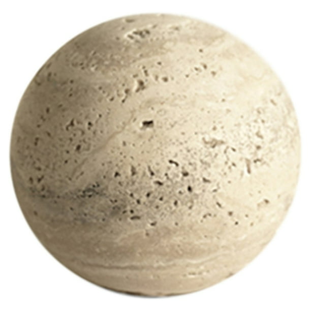 Bola de Piedra de Mármol Natural Decorativa para Mesa y Estante, Escultura Esférica de Travertino Vintage para Decoración del Hogar B
