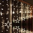 thumbnail image 2 of Guirnalda de luces LED con forma de estrella para decoración de bodas y Navidad, 3 m, iluminación festiva para exteriores, CA 110 V o 220 V, 2 of 5