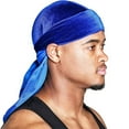 thumbnail image 2 of Power Waves Durag, Long Tail Satin Elastic Hat Velvet Hip Hop Durag, Premium Satin Deluxe Durags for Men, Breathable Premium Fabric, One Size Fits All, Durable & Versatile For All Hair Types, 2 of 4