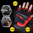 thumbnail image 3 of NIBOLOG 1 Pair Strong Grip Adjustable Hook Loop Fasteners Fabric Training Gloves Half Finger Wrist Wraps Support Men Cycling Gloves for Gym, 3 of 8