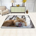 thumbnail image 2 of Dreamtimes Funny Fox Winter Non-Slip Area Rug 72"x48", Snow Forest Wildlife Soft Non Slip Washable Floor Mats for Indoor Front Porch,Living Room, Bedroom,Kitchen, 2 of 7