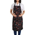 thumbnail image 1 of Garosa 5 Patterns Womens Mens Practical Kitchen Restaurant Chef Cooking Aprons Dress With Pockets, Kitchen Aprons, Apron, 1 of 4