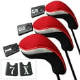 thumbnail image 1 of A99 Golf H03 Wood Driver Head Covers Red/Black Headcovers Interchangeable No. Tags 3pcs/Set, 1 of 3
