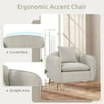 thumbnail image 6 of Resenkos Chenille Velvet Accent Chair, Fabric Lazy Chair Large Accent Chair, Upholstered Armchair for Living Room, Bedroom, Dorm, 6 of 8