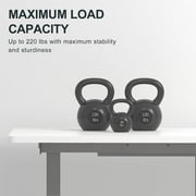 Electric Standing Desk with Dual Motors, 220 lbs Load Capacity, Rounded-Edge, Three-Stage Lifting Legs & Safety Rebound System, 55×28Adjustable Sit Stand Workstation for Home Office