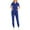 Blue, variant on Hanen Women's Essential Jogger Scrub Set Nursing Uniform Clearance Cool Stretch Scrub Top and Pant Workwear with 4 Pockets