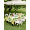 thumbnail image 4 of Outdoor Tablecloth with Umbrella Hole for Patio/Picnic/Party/Camping, Cute Green Umbrella Waterproof Table Cloth Rectangle Table Cover Washable, Cartoon Rain Boots Yellow Ombre (52"x 70"), 4 of 8