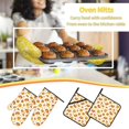 thumbnail image 5 of Cauagu Pumpkin Maple Leaves Print Oven Mitts and Pot Holders 4 pcs Set,Extra Thicken Long Kitchen Oven Glove Potholders BBQ Gloves-Oven Mitts and Pot Holders(11 Inch), 5 of 6
