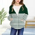 thumbnail image 4 of Riecok Kids Zip up Jacket for Girls with Pocket Long Sleeve Zip up Cute Print Everyday Casual Outwear Green 11 Years, 4 of 8